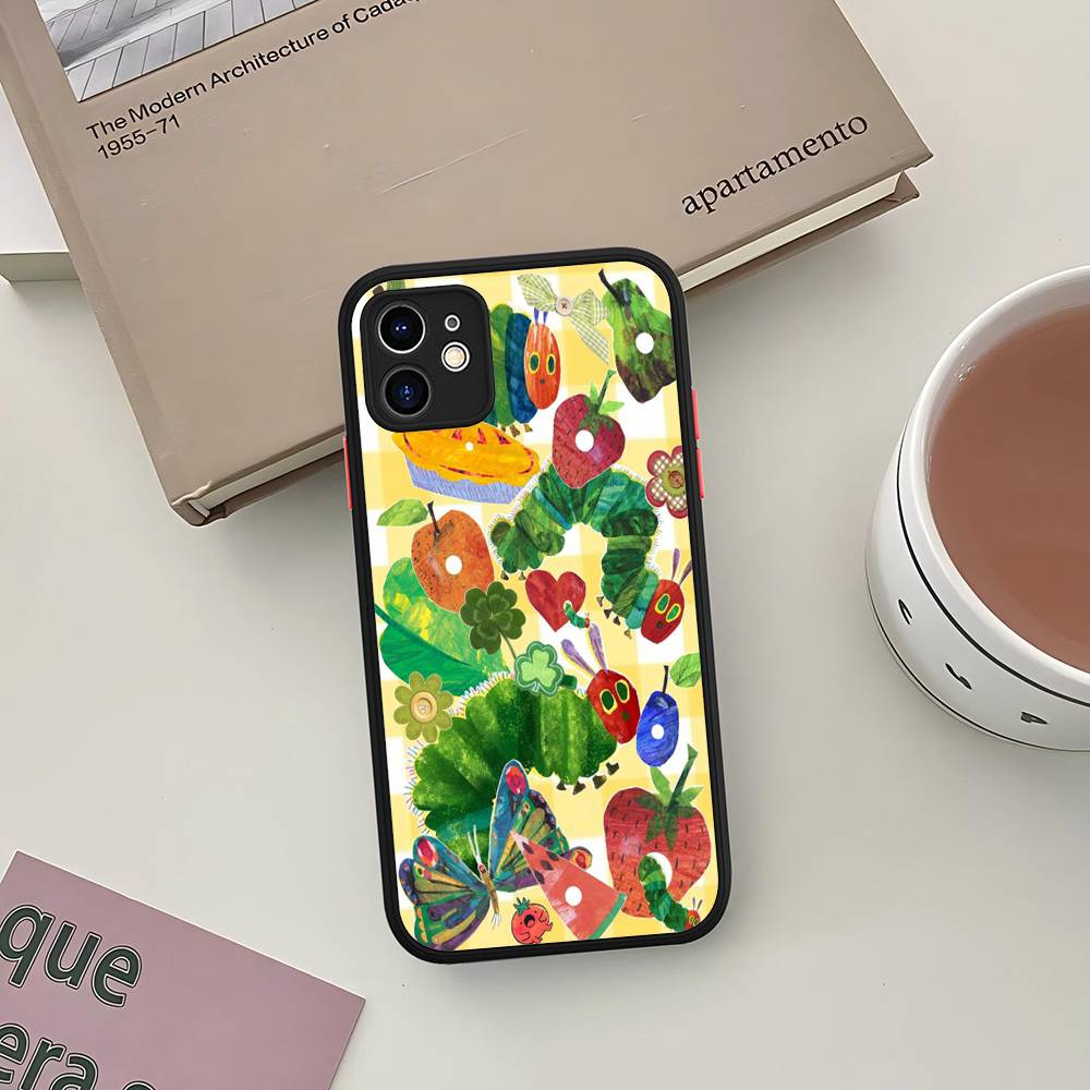 The Very Hungry Caterpillar For IPhone Air 16 15 14 Plus 13 12 11 Pro Max Matte Cover Jelly Shockproof Phone Case
