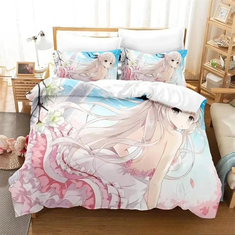 Anime Yosuga No Sora Bedding Set,Duvet Cover Comforter Bed Set Quilt Cover Pillowcase,King Queen Twin Size Boys Girls Adultse
