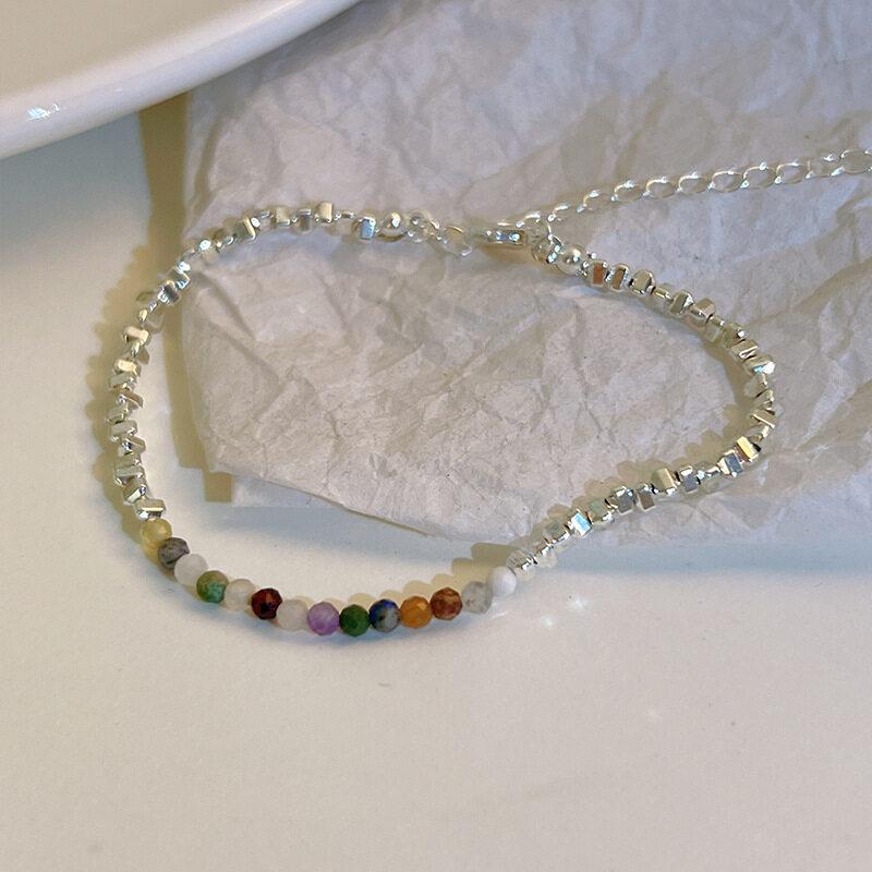 Broken Silver Faux Pearl Bracelet Fashion Charm Women INS Round Bead Bracelets Personality Girls Small Design Irregularly Cut Party Jewelry Gifts