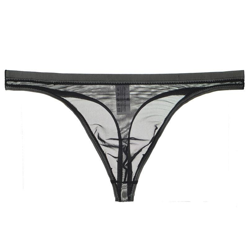 Thong Tangas Mesh Men's Underwear Sexy Breathable T-Back Thong Underpant Sezy Lingerie G-String