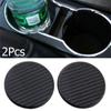 2Pcs Carbon Fiber Style Car Anti-Slip Water Cup Holder Mat Bottle Pad Coaster Non-Slip Car Mat Auto Stuff Gadget Car Accessories