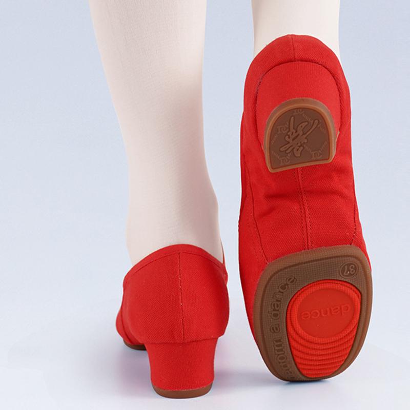 Women Ballet Shoes Girls Kids Ballet Dance Shoes Soft Sole Low Heels Jazz Dancing Shoes Pink/ Red Women's Exercise Shoes