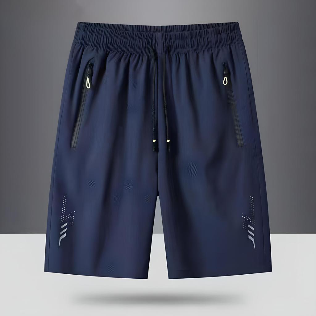 Einfarbige, schnelltrocknende Shorts für Herren, lässige, leicht elastische Shorts mit Kordelzug, geeignet für den Sommer