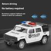 1:64 Diecast Geländepolizeiauto Modell Mini Spielzeugfahrzeug für Jungen, Simulationslegierung Streifenwagen Greifautomat Spielzeug Geschenk
