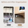 Adhesive Mount Under Desk Cable Management Tray PVC No Punch Cable Organizer  Study Room