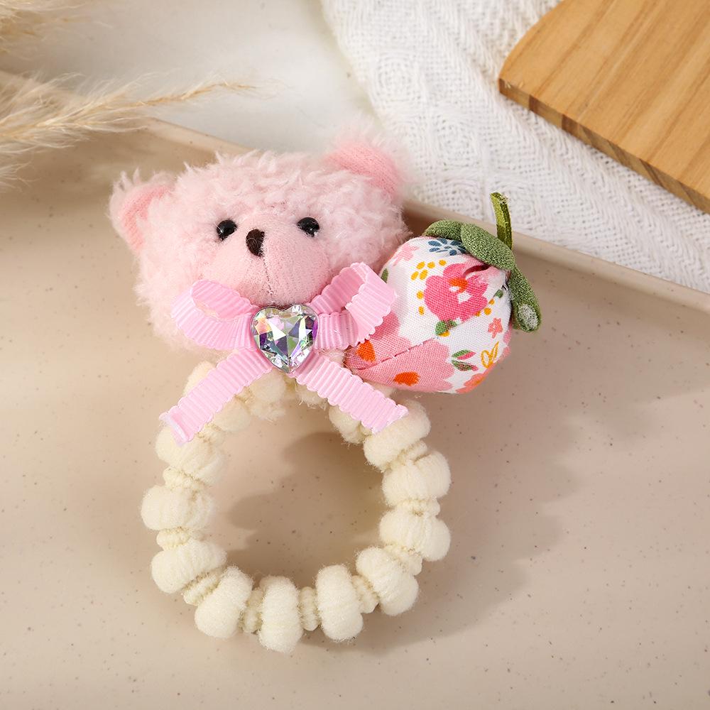 

Детская резинка для волос с очаровательным плюшевым кроликом и медведем — бережно относится к волосам