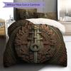 MayanMagicTotems Pattern Bedding Quilt Set Quilt Cover Pillowcase Home Decoration Birthday Gift (1 * Duvet Cover + 2 * Pillowcase, Without Core)
