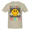 1 Piece Field Trip Vibes Face Retro Groovy Novelty 100 Cotton Tshirt Field Day 2026 Tops Tees For Unisex