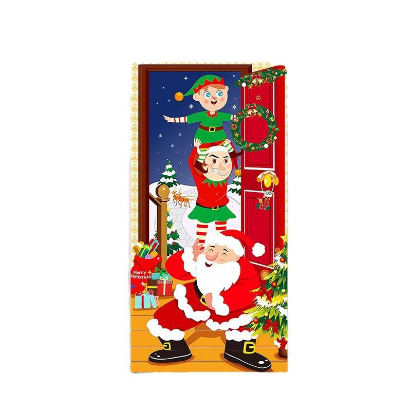 Christmas Door Tapestry: Hanging Cloth Decoration for Festivals & Parties