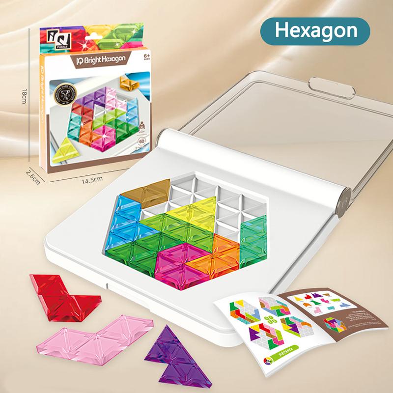 60 Levels Intellectual Puzzle Board Game Tangram Logical Thinking Challenge Travel Brain Game Children Education Montessori Toys
