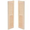 2pcs 1:12 Dollhouse Wooden Shutters Miniature Unpainted Blind Window Ornaments Accessories