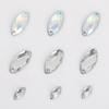 Round Multi-Faceted Acrylic Rhinestones: Double-Hole, Flat-Back Jewelry Accessories