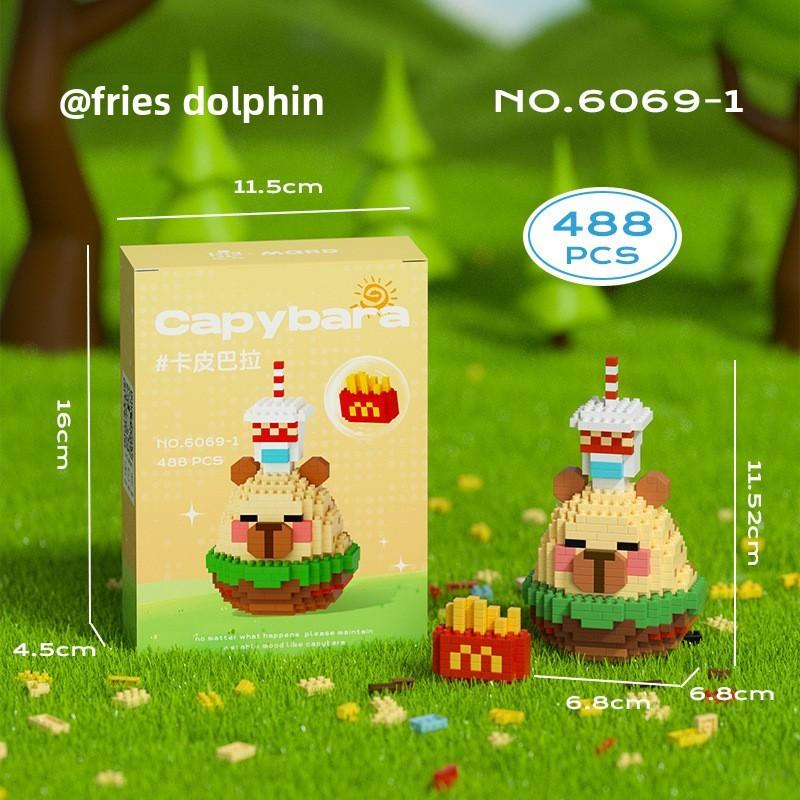 

Мандариновый Капибара Животное Конструктор Набор Игрушка Для Детей И Использования Образовательный Hamburger Pink