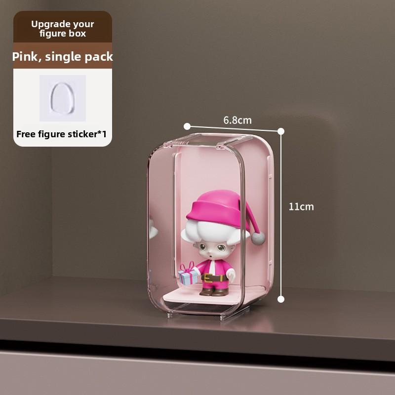 Blind Box Storage Display Stand Desktop Bubble Mart Display Cabinet Transparent Dust-proof Doll Figurine Storage Box