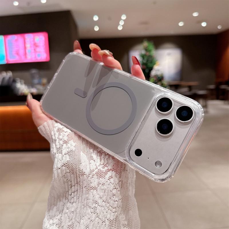 Magnetic Snap-On Phone Case IPhone 17 Pro Max 16 15 Series Shockproof PC Cover Slim Protective Shell