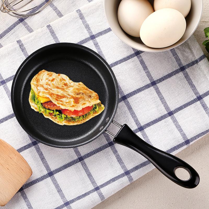 Egg Flat Bottom Nonstick Pan Fried Egg Boiled Food Camp Cooking Multicolor