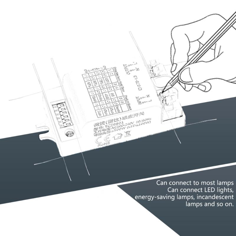Microwave Radars Motion Sensors Switches Human Body Sensors Switches Intelligents Motion Sensors LED Light Switches