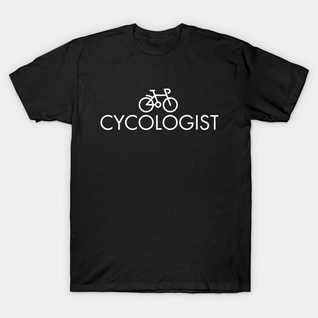 Men Black Print T-shirt Cycologist No-Cut Transfer Paper Print Cotton Tshirt 2XL