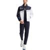 FILA Retro Sports Loose Stand Collar Comfortable Color Block Jacket Men jackets Jade-White A11M443705F-WT