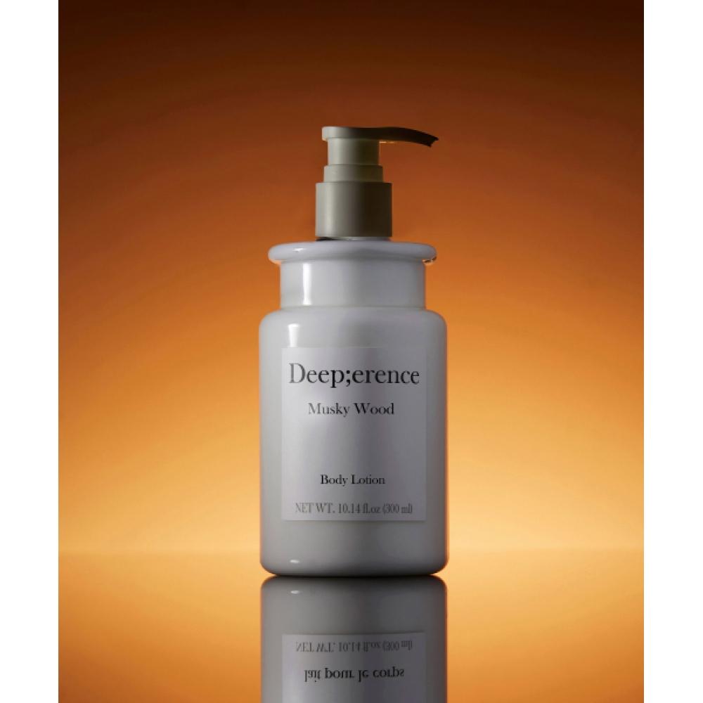 Deeperence Perfume De Body Lotion Musky Wood 300ml + Perfume Marble Hand Cream Original  Random Gift 