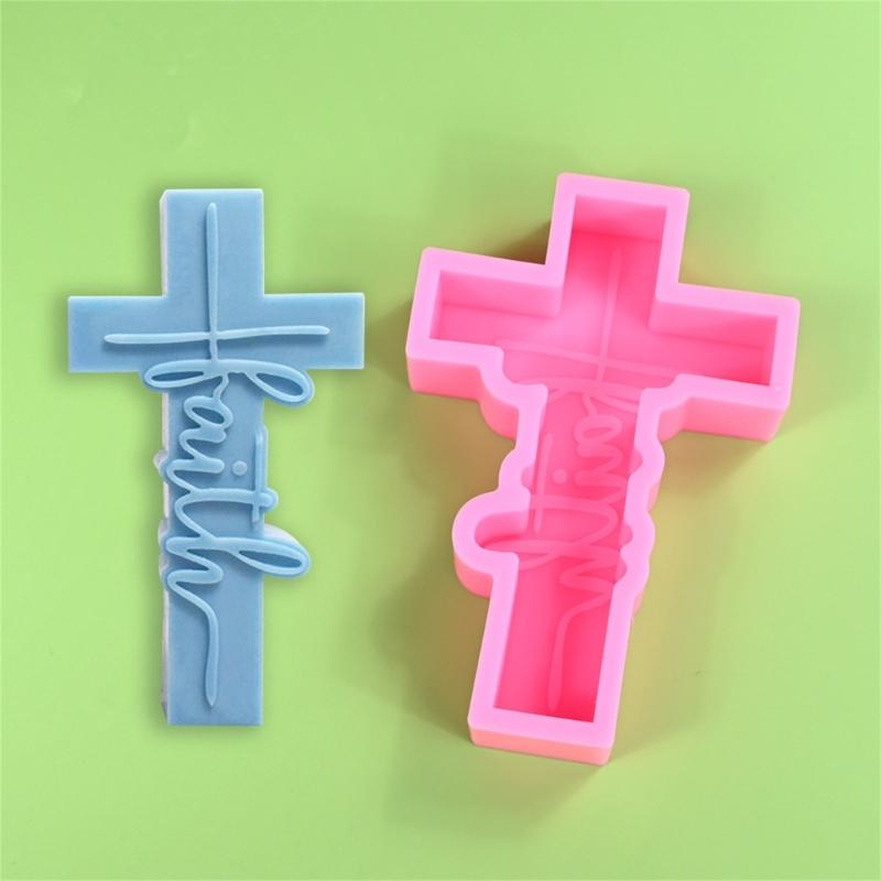 Set Of 2 Crucifix Shaped Silicone Molds for Baking and Crafting Chocolate Cakes Candies Moulds Kitchen Bakewares