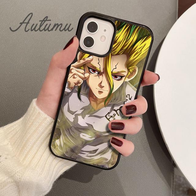Ishigami Senku Dr. Stein Telefon Fall für iPhone 11 12 13 14 Pro Max mini X XR XS SE 2020 6S 7 8 Plus samsung Galaxy S21 S22 Abdeckung