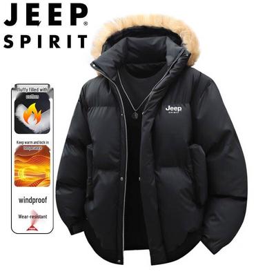 JEEP SPIRIT Pánská zimní polstrovaná bunda s kapucí