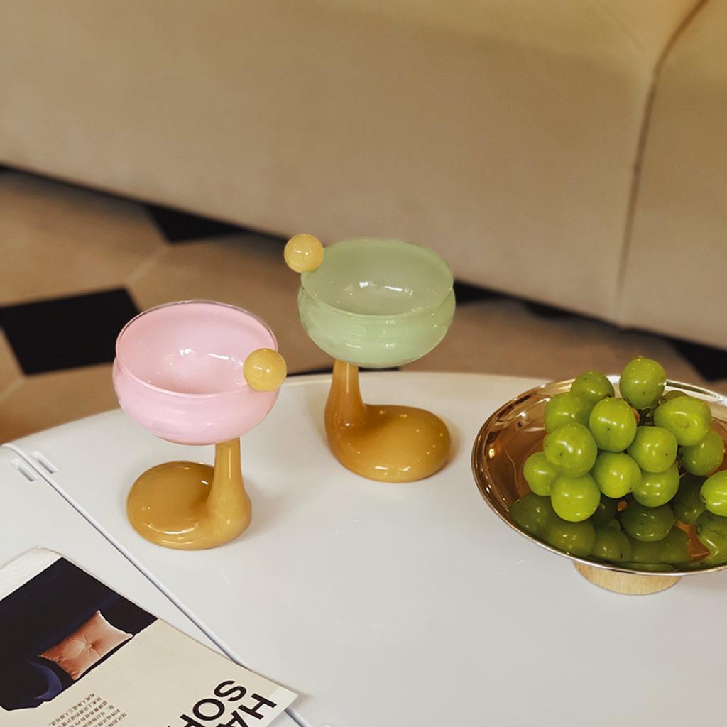 Jadefarbe Glas Borosilikatglas Niedliche Ente Palmenglas Dessertglas Weinglas Tasse Party Barzubehör Kaffeetasse Cocktailglas