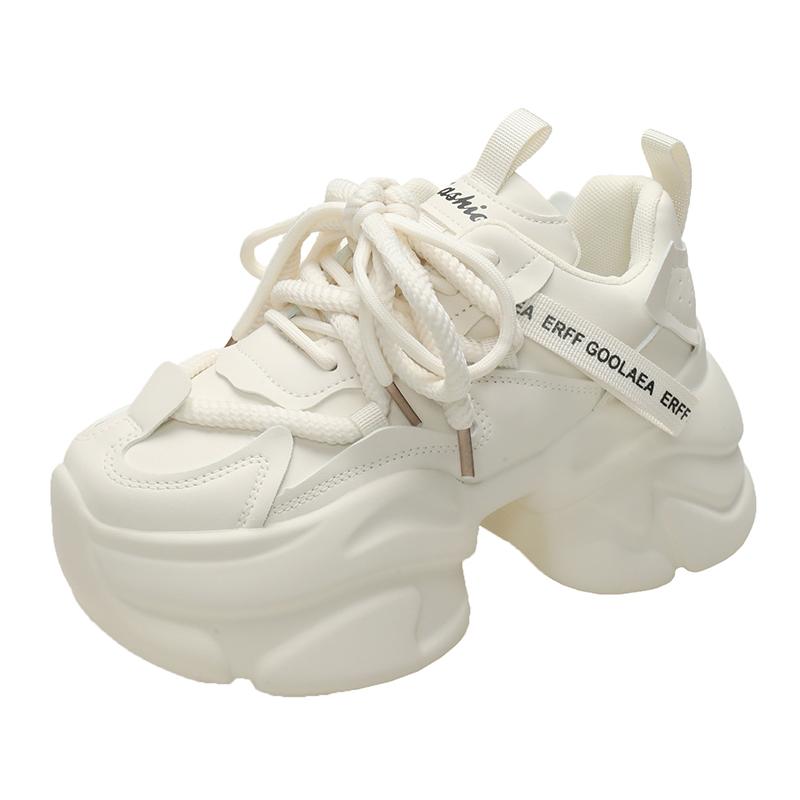 Fashion Aphixta 2024 Sneaker Boots Height Increasing Women's Shoes Platform Chunky Sole Fashion Boots Thick Sole Lace Up Shoes Woman