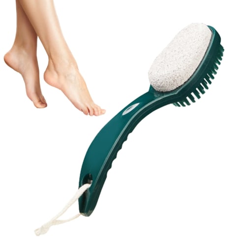 Jubepk Foot Scrubber Brush, 2-in-1 Foot Pumice Stone | Multifunctional 2-in-1 Foot Care Tool | Foot-Gentle Pumice Stone, Comfortable Bathroom Accessor