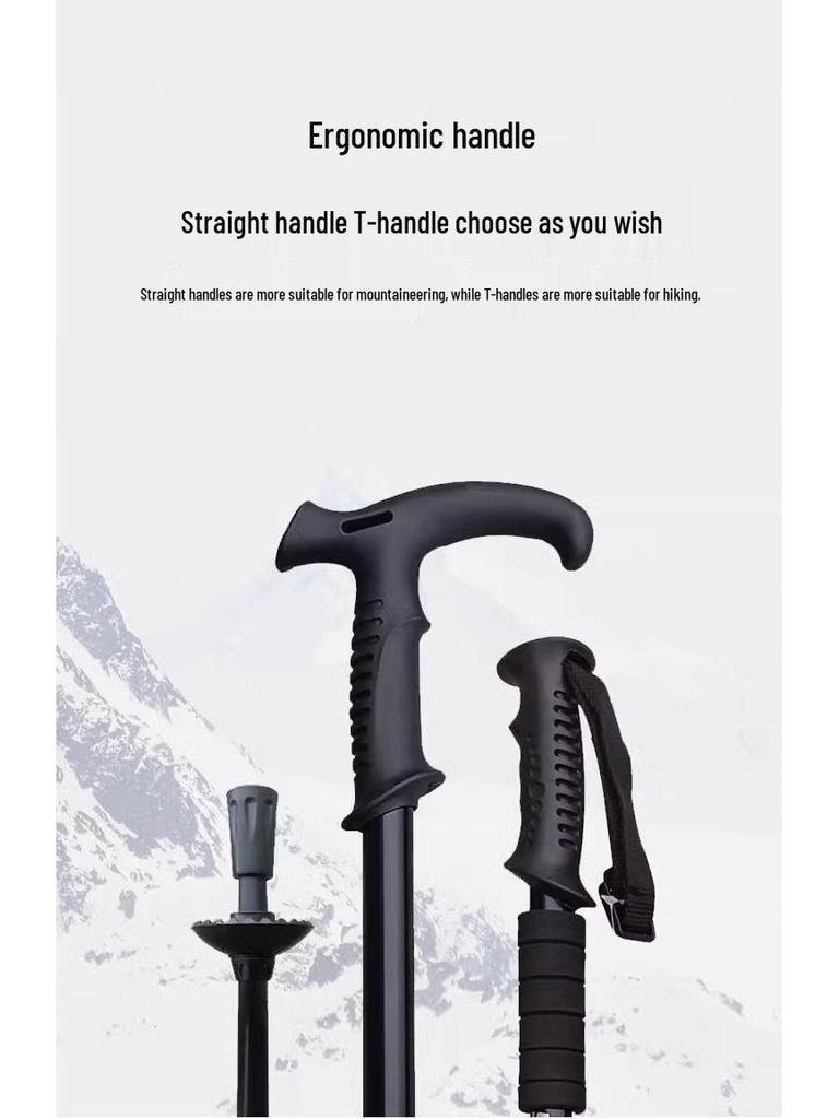 Bastones de Trekking Plegables Telescópicos - Antideslizantes, Ultraligeros para Hombres y Mujeres. Equipo de Senderismo Portátil y Duradero para Exteriores.