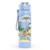 1PC Beach Parasol Girl Vacation 750ml Color Plastic Sports Water Bottle Leakproof Flip Straw Lid Suitable for Sports Office Home Use
