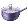 Maifan-Stein Antihaft-Wok mit Dampfeinsatz und Deckel