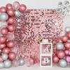 1x2M Sequin Backdrop Decor Curtain 2m Foil Tinsel Curtain Baby Shower Birthday Party Decor Shimmer Wall Wedding Party Backdrops