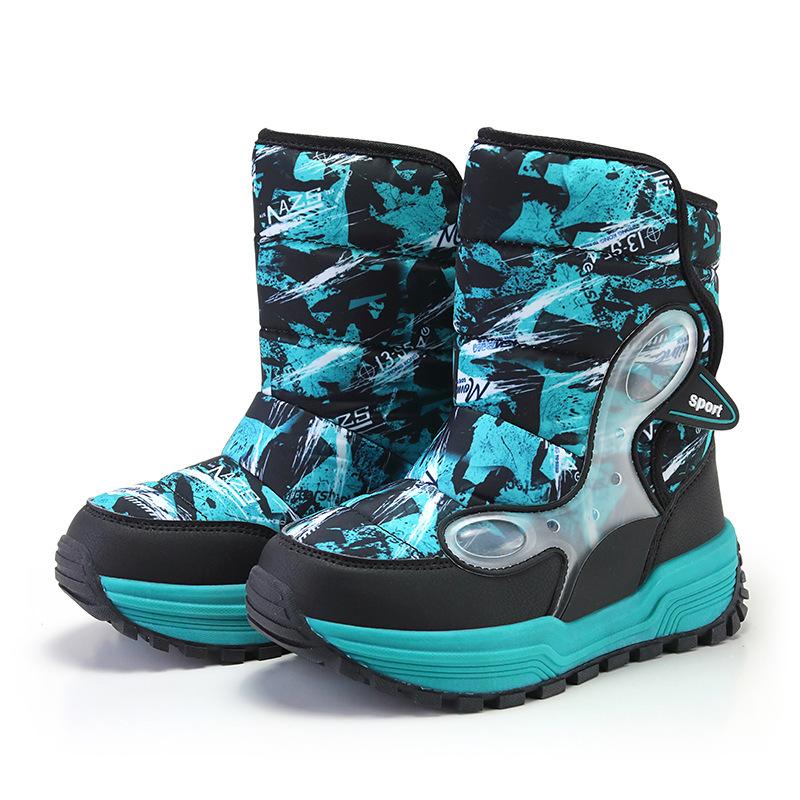 Children's Snow Boots Classmates New Velvet Thickened Warm Outdoor Claw High Boots Velcro Casual Shoes