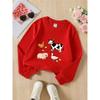European sizes Kids' Crewneck Sweatshirt - Cow Pig Duck Chicken Chickens , Sportswear And Casual Wear, Soft And Comfortable, Children's Clothing