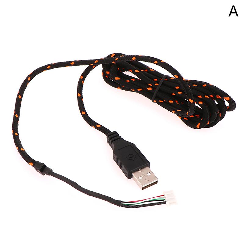 Nylon Usb Mouse Cable Line Replacement Wire Orange, White For Steelseries Kana Special Mouse Lines Best Replacement