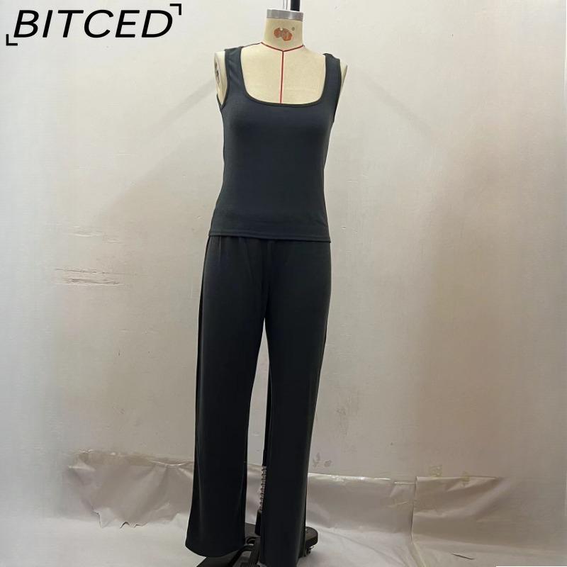 BITCED Knitted Three-piece Summer Women's Coat, Vest and Trousers Set