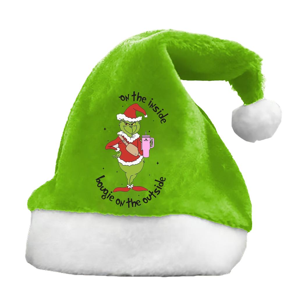 Plush Christmas Santa Hat for Holiday Party and Winter Festive Celebrations for Adults and Kids