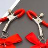 1Pair Breast Clamp Stylish Enjoyment Metal Nipple Screw Clip with Bell for Adult Men and Women
