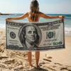 Asciugamano da Spiaggia con Stampa di Banconote Dollaro Divertente Asciugamano da Bagno a Tema Denaro Novità per Adulti Piscina Nuoto Viaggio