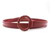 Circle Buckle Double Leather Strip Thin Leather Strip Binding Method Belt Rope Jeans Skirt Women's Belt