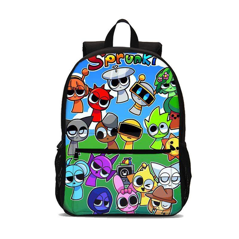 Sprunki Ritim Kutusu Oyunu Cep Cepli Öğrenci Sırt Çantası