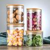 High Borosilicate Glass Food Storage Jar with Bamboo Lid