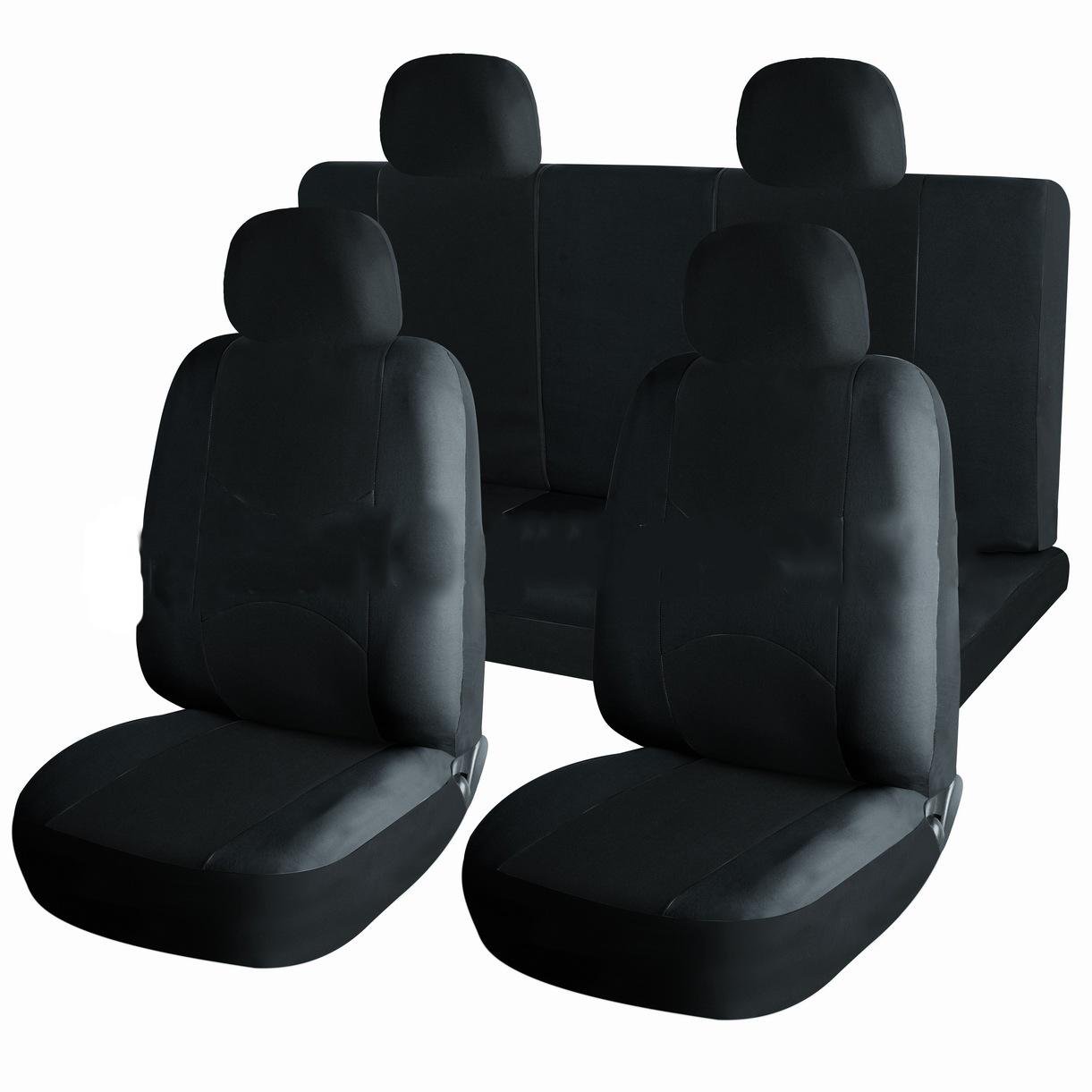 

Чехлы на автомобильные сиденья Four Seasons «все включено» из полиэфирной ткани, набор из 9 предметов с одним растением 9pcs чёрный