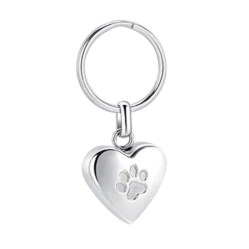 Heart Shape Keychain Multifunctional Fashion Accessory Key Ornament Stainless Steel Texture Present for Women and Couple
