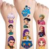 Demon Hunters Birthday Decorations, 34Pcs Temporary Tattoos Party Gifts, Removable Tattoo Stickers for Goody Bag Treat Bag Stuff for Kpop Theme Party