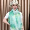 Silk Scarf Folral Women Summer Hijab  Luxury Print Sunscreen Shawl Wraps Bandana Ladies Head Scarves Large Foulard Echarpe