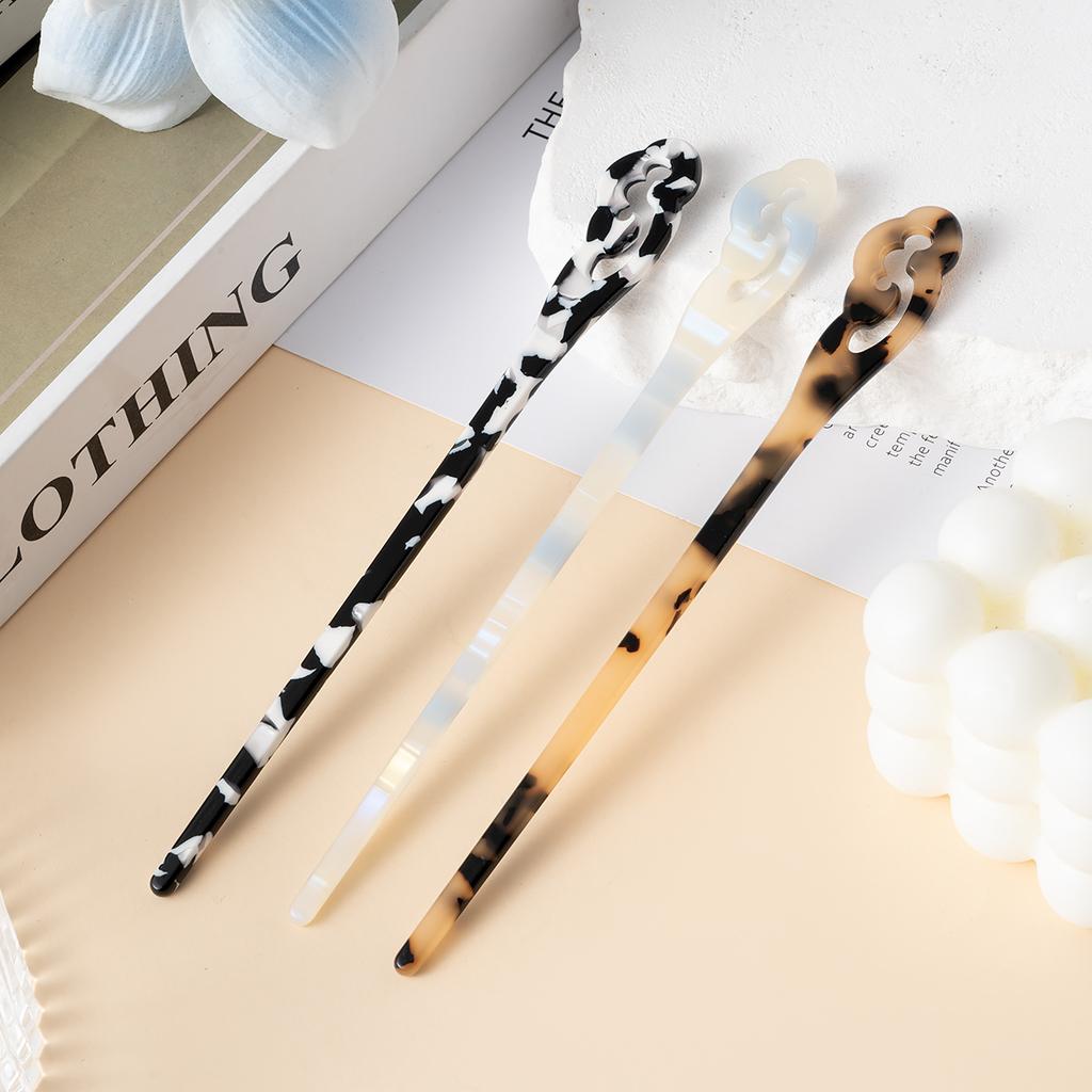 Cloud Chinese Hair Stick Vintage Acetate Marbled Women Hairpins Headdress Headwear Hair Stick Bun Jewelry Hair Accessories