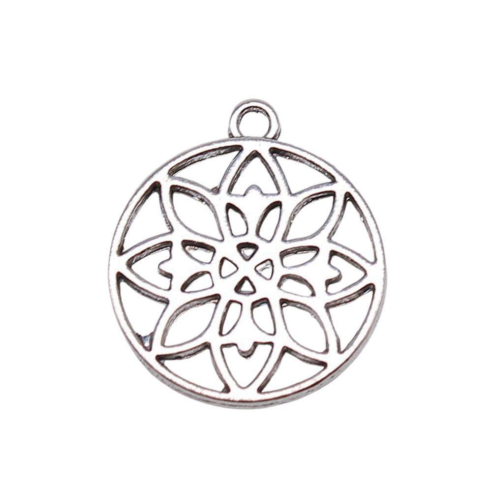 Flowers Of Life Charms Vintage Alloy Pendants For Nature Inspired Jewelry Making